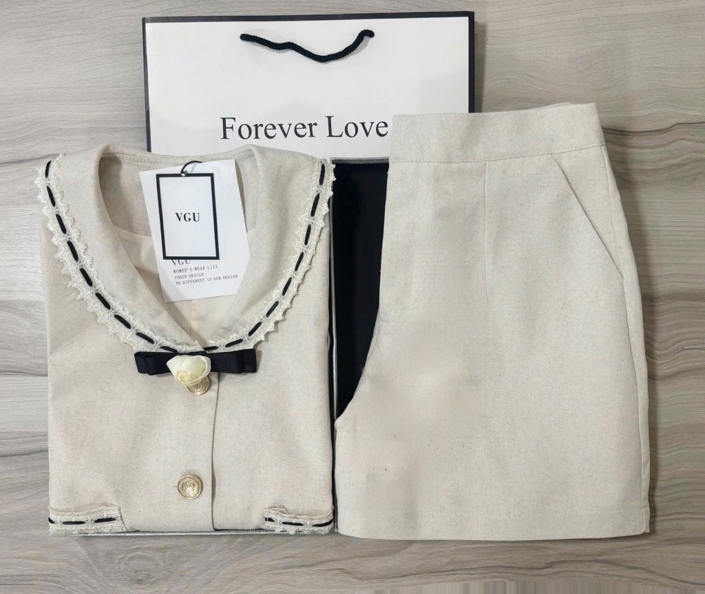 VGU0760 SET ÁO ĐÍNH NƠ + QUẦN SHORT