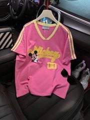 SKY8968 ÁO THUN MICKEY ( HỒNG VIỀN VÀNG )