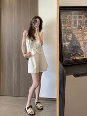 TB8812 SET GILE LINEN QUẦN SHORT (TRẮNG)