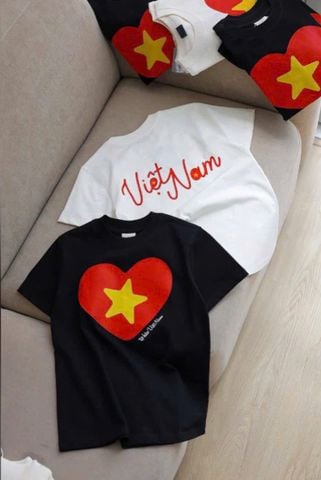 VGU1111 ÁO THUN TRÁI TIM VIỆT NAM (ĐEN)
