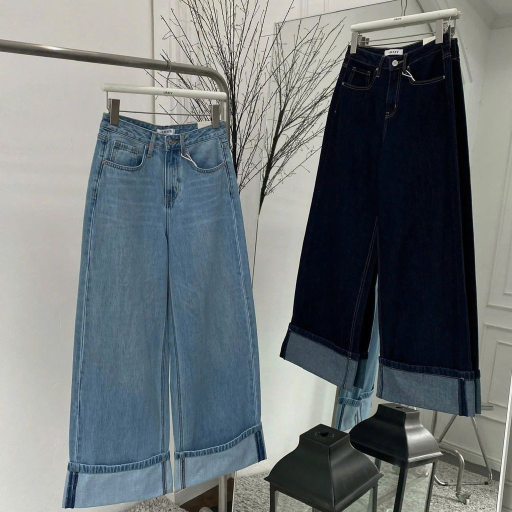 VGU1113 QUẦN JEAN DÀI ( XANH ĐẬM )