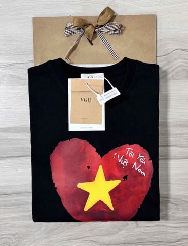 VGU1108 ÁO THUN VIỆT NAM NGÔI SAO  ( ĐEN )