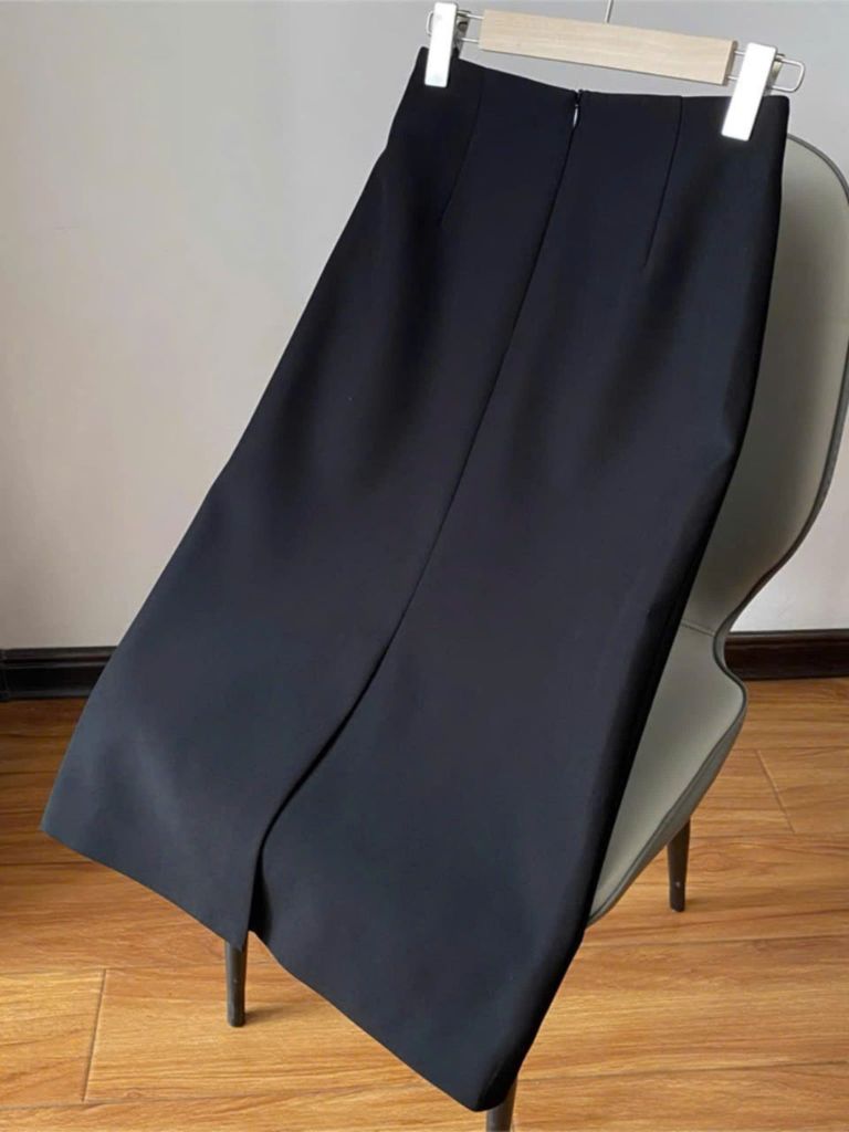 TB9234 CHÂN VÁY MIDI ĐEN (LẺ)