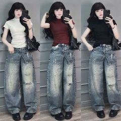 SKY9303 ÁO THUN BODY TRƠN (ĐEN)