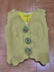 LH004XS SET GILE VIỀN SÓNG ĐÍNH HOA - QUẦN DÀI (XANH)