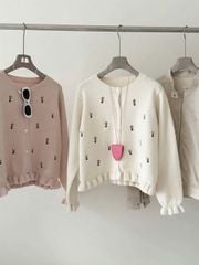 LEN3947 ÁO LEN HOA VIỀN BÈO (HỒNG)