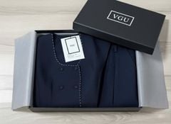 VGU1525 SET ÁO TAY HẾN CỔ VUÔNG - QUẦN TÂY CAO CẤP (X.ĐEN)