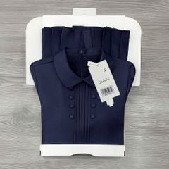 TB9335 ĐẦM CỔ ĐÍNH NÚT TÙNG XẾP LY