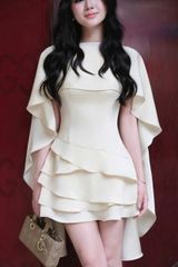 SKY9376 ĐẦM 2 DÂY KÈM CHOÀNG (ĐEN )