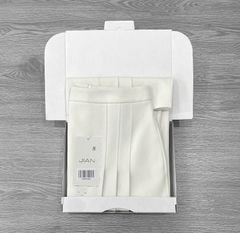 TB9510 CHÂN VÁY DÀI XẾP LY (KEM )