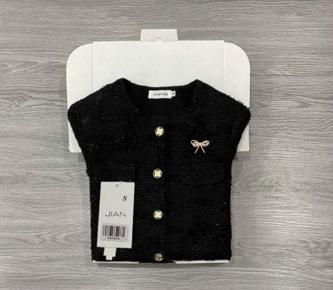 TB9563 ÁO DẠ KÈM TAG NƠ ( ĐEN )