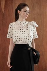 TB9606 SET ÁO CHẤM BI + CV DÀI