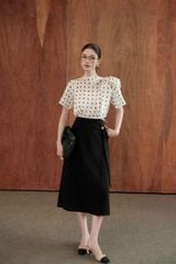 TB9606 SET ÁO CHẤM BI + CV DÀI