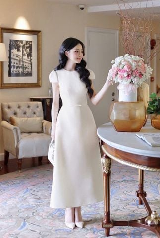 SKY9779 ĐẦM DÀI EO ĐÍNH NƠ