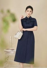 VGU2073 ĐẦM SƠ MI CỔ NƠ