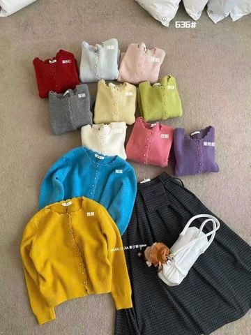 LEN6205 ÁO LEN TAY DÀI ( XANH )636