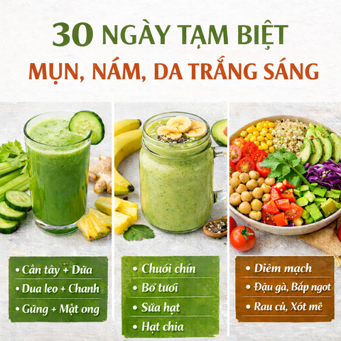 GÓI 1 THÁNG TẠM BIỆT MỤN, NÁM, TÀN NHANG