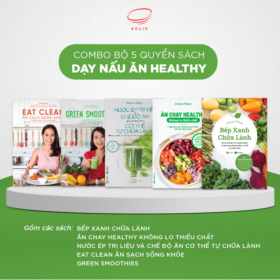 Bộ 5 quyển sách dạy nấu ăn healthy
