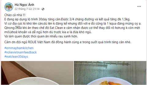 THỰC ĐƠN 14 NGÀY - TĂNG CÂN