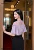 Áo tím môn phối ren SM1101