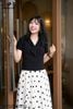 Zuýp chấm bi đen xòe CV606