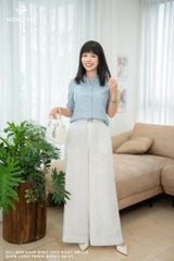 Quần linen trắng suông QD107