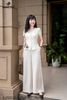 Quần linen suông kem QD91