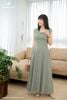 Đầm maxi linen rêu DL1147