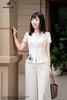 Quần linen suông kem QD91