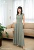 Đầm maxi linen rêu DL1147