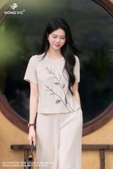 Áo croptop kem thanh xuân SM1105
