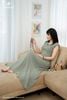 Đầm maxi linen rêu DL1147
