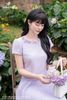 Zuýp tơ tím vân hoa dập ly CV593