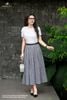 Áo cotton trắng hoa rơi SM1193