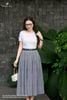Áo cotton trắng hoa rơi SM1193