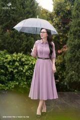Đầm voan tím ly ngực DL1106