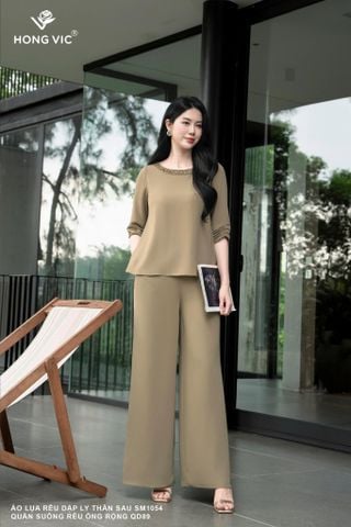 Quần suông rêu ống rộng QD89