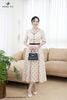 Đầm chấm bi đen cổ sam DL1181
