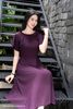 Đầm voan tím tay rủ DL1116