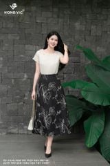 Zuýp thô đen thêu họa tiết CV587