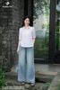 Áo linen trắng cổ đức SM1162