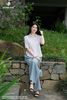 Áo linen trắng cổ đức SM1162