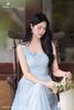 Đầm maxi boil xanh thêu hoa DL1136