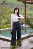 Quần bò suông xanh đậm mí ly QB10