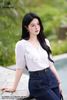 Quần bò suông xanh đậm mí ly QB10