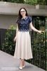 Zuýp linen A rủ muối tiêu CV585