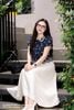 Zuýp linen A rủ muối tiêu CV585