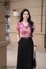 Áo hoa hồng cổ đổ SM1184