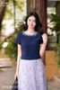 Áo croptop tím than cộc tay SM1110