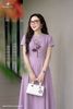 Đầm thô tím hoa tú cầu DL1165